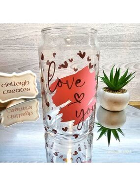 Love You Beer Can glass
